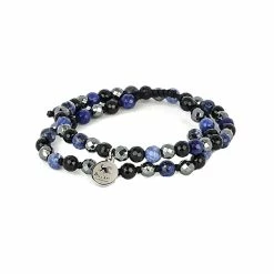 Jean Claude Dell Arte Gemstone Wrap Bracelet Men Bracelets