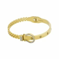 Jean Claude Stainless Steel CZ Adjustable Bangle Bracelet Women Bracelets