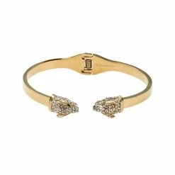 Jean Claude Stainless Steel CZ Adjustable Bangle Bracelet Women Bracelets