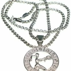 Jean Claude Dell Arte Stainless Steel Virgo Pendant Necklace Women Necklaces